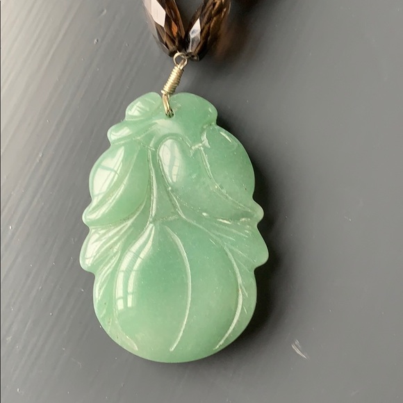 Faceted stone and pendant Necklace - Picture 2 of 4